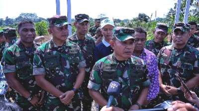 Dandim 0510/Tigaraksa sambut Kunker KASAD di food estate Palasari