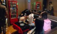 Sejumlah terapis di Ruko Golden Boulevard (RGB) BSD, Serpong, saat di grebek Pol PP Tangsel, Jumat malam (21/1/2022) lalu. (foto. Ist)