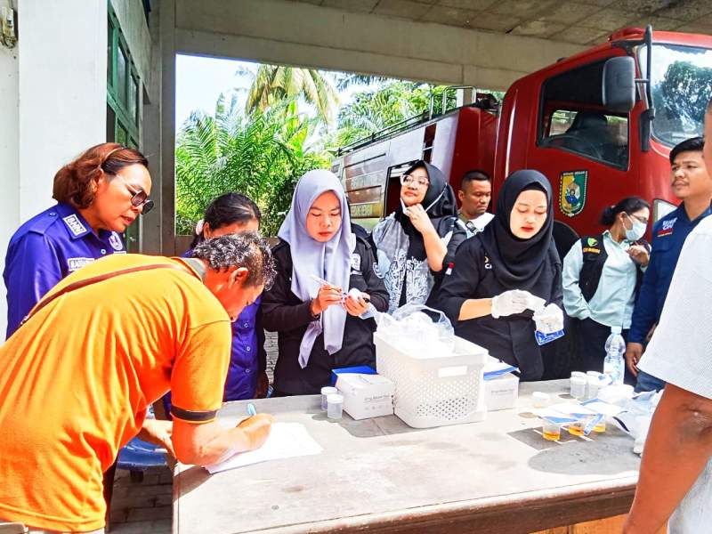 Razia BNNK Serdang Bedagai, Tes Urine 57 Sopir Angkutan Umum, 3 Positif Sabu