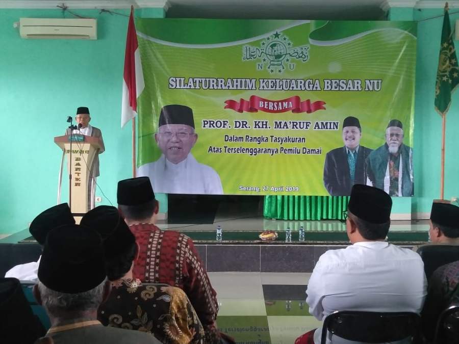 Capres No urut 01 Kalah di Banten PWNU Minta Maaf, Ma'ruf Amin : Kita Kalah Star Kurang Konsolidasi