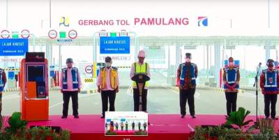 Presiden RI Joko Widodo resmikan tol Serpong-Cinere ruas Serpong-Pamulang.