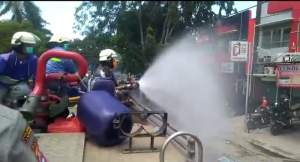 BPBD Semprotkan Desinfektan di Pasar Tradisional