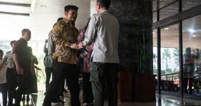 Menteri Pertanian, Syahrul Yasin Limpo, di kantor Kementerian Pertanian, Jakarta, Kamis (5/10/2023).
