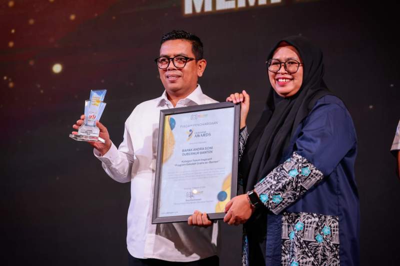 Gubernur Banten Andra Soni Raih Anugerah Ekbispar Award 2025 Kategori Tokoh Inspiratif