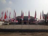 Peringati HUT RI, Halaman Kantor Camat Mauk Kibarkan 76  Bendera Merah Putih