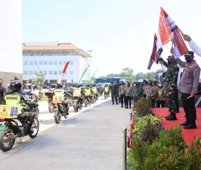 Panglima TNI, Kapolri, dan Kepala BNPB Lepas Bantuan PPKM Darurat di Banten