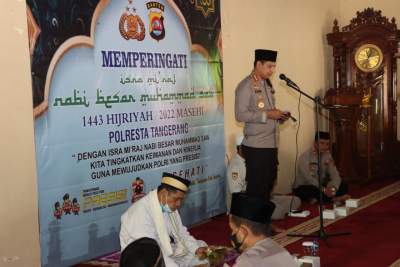 Kapolresta Tangerang Hadiri Peringatan Isra Mi'raj