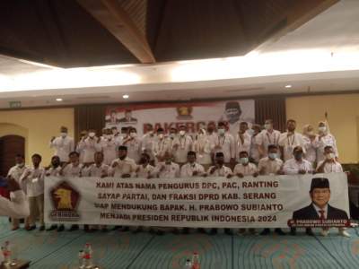 Hadapi Pemilu 2024, DPC Gerindra  Kabupaten Serang Gelar Rakercab