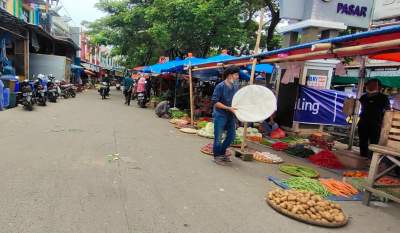 Masuk Pasar Kranggot Cilegon Wajib Pakai Masker