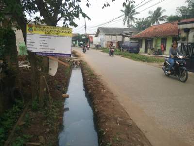 Pembangunan SPAL di Kecamatan Panongan Gunakan U-Ditch