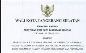 Begini Penjelasan Pembentukan UPT Disperkimta Tangsel