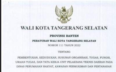 Begini Penjelasan Pembentukan UPT Disperkimta Tangsel