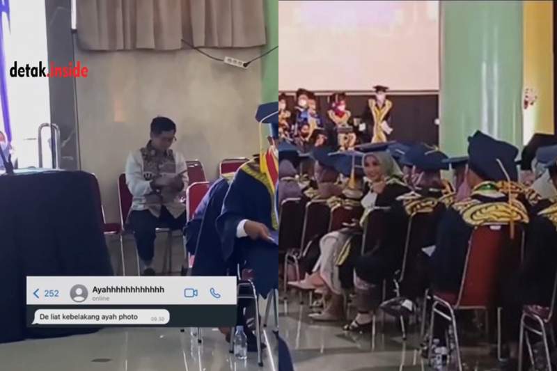 VIDIO: Momen Sang Ayah Foto Putrinya saat Wisuda Bikin Iri Netizen