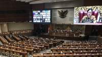 Ketua DPR Puan Maharani saat memimpin sidang paripurna di gedung DPR RI, Selasa (21/3/2023).