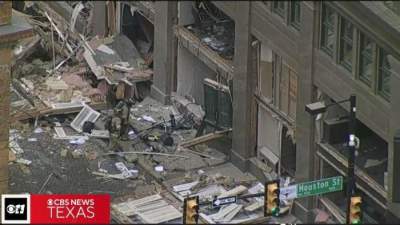 Hotel Meledak di Texas (Tangkapan layar CBS News)