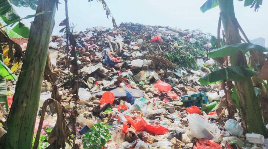 Gunungan Sampah di Sekitaran Gapura Selamat Datang di Tangsel Ternyata Milik PT Sandratex