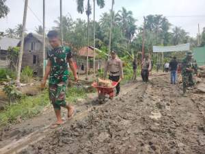 TMMD Kodim 0208 Asahan : Pembangunan Jalan Penghubung Dua Desa di Sei Kepayang Hidupkan Nadi Ekonomi Warga