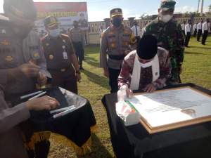 Cegah KKN, Polres Serang Gelar Deklarasi Pencanangan Zona Integritas
