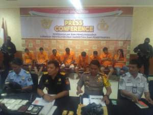 Gelar perkara penelundupan sabu di Bandara Soetta.