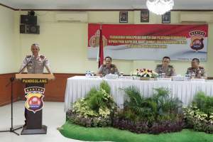 Wakapolda Banten, Gelar Pelatihan Kehumasan di Polres Pandeglang.