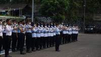 Suasana apel di Lapas Kelas IIA Cilegon, Selasa (18/10/2022).