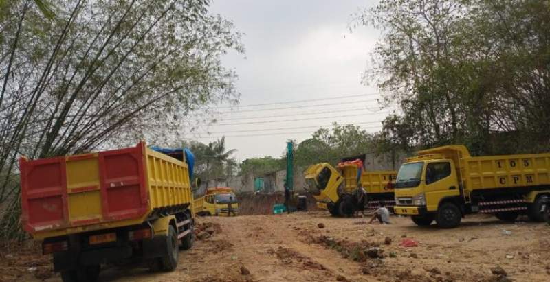 Satpol PP Tutup Aktivitas Ilegal Galian Tanah di Katomas Tigaraksa