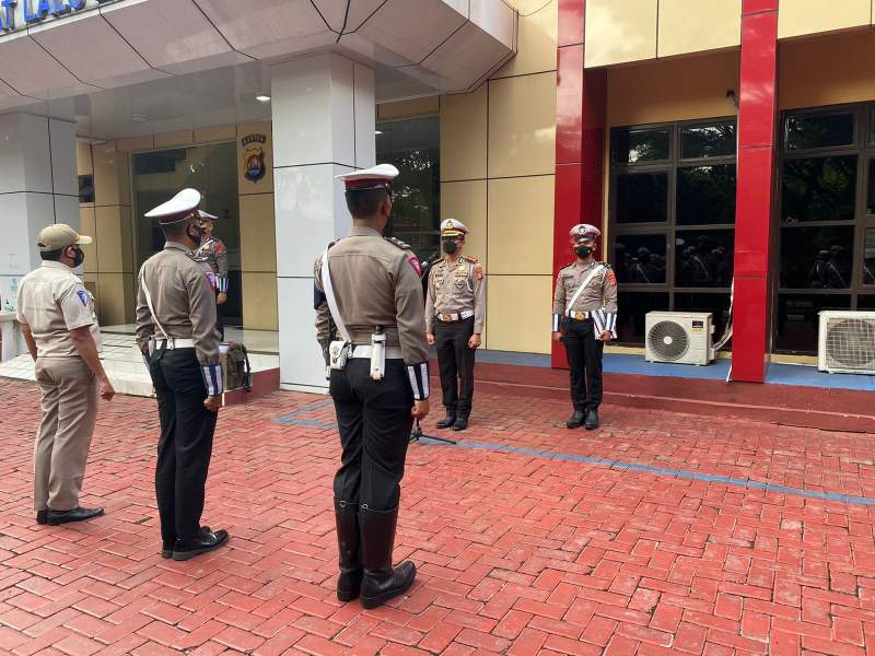 Dirlantas Berikan Arahan Saat Apel Pertama Bulan Suci Ramadhan