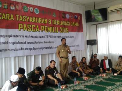 Arief Serukan Kepada Masyarakat Kota Tangerang, Jangan Ada Permasalahan Setelah Pemilu