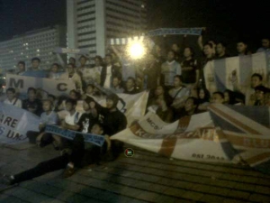 MCSCI Rayakan Gelar Juara Di Bundaran HI