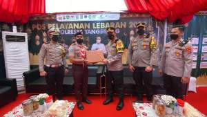 Kapolresta Tangerang Kunjungi Pos Pelayanan Idul Fitri Citra Raya