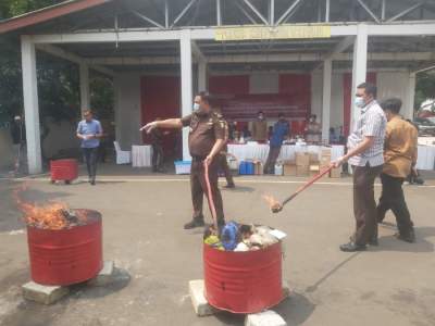 Kejari Kab Tangerang Musnahkan Narkotika Sabu Dan Ganja