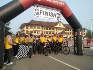 Rangkaian Hut Bhayangkara ke 73, Polda Banten Gelar Funbike