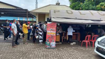 Polsek Pasar Kemis Gerai Vaksinasi Presisi