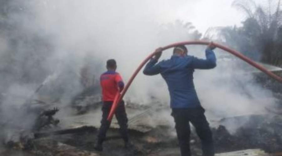 Dilalap Si Jago Merah Rumah Kayu Milik Nurbainis di Pessel Ludes Terbakar