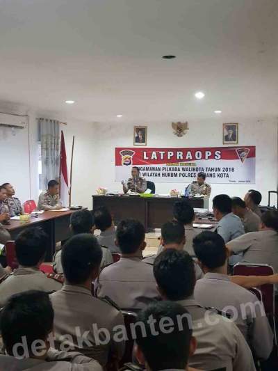 Hadapi Pilkada, Polres Serang Latihan Pra Operasi