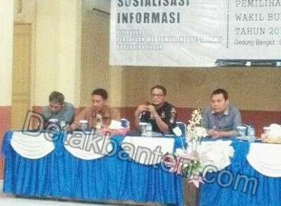 KPU Lebak Sosialisasikan Pilkada Dihadapan Wartawan