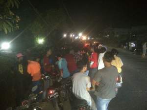 Lokasi kecelakaan di Sukamulya, Kabupaten Tangerang.