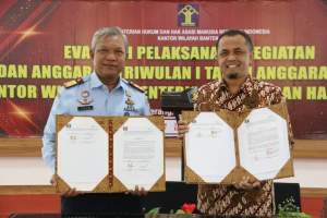 kemenkumham banten perjanjian kerja dengan BSI