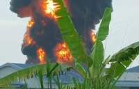 kebakaran PT grantec jaya Indonesia.