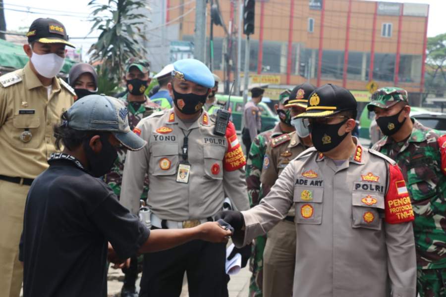 Pemkab Tangerang, Bersama TNI Polri Gelar Operasi Yustisi Dan Razia Masker
