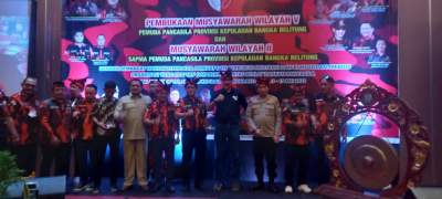 Pj Gubernur Babel Ridwan Djamaludin dilokasi Muswil ke V PP di Aston Hotel Soll Marina.