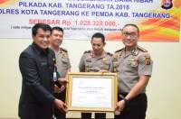 Polresta Tangerang Kembalikan Dana Hibah Sisa Dana Pengamanan Pilkada