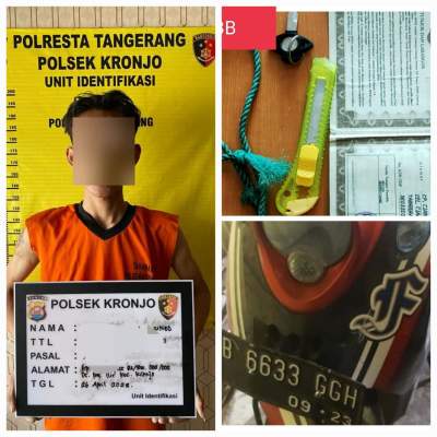 Polsek Kronjo Bekuk Pelaku Pencurian Kendaraaan Bermotor