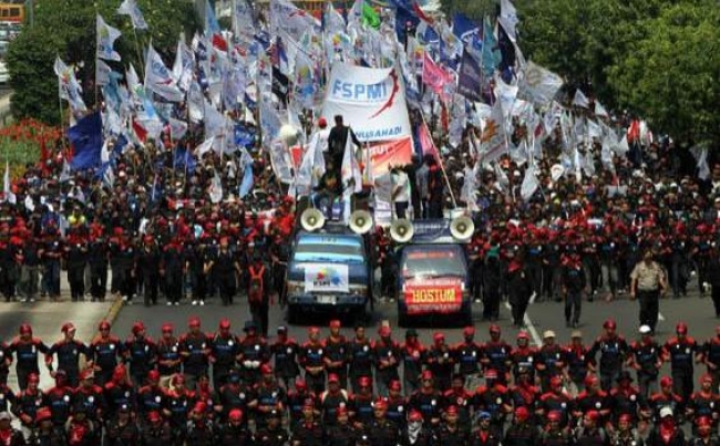 Mayday Ribuan Buruh Banten &quot;Serbu&#039; Jakarta
