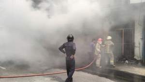 Ditinggal Penghuni, Ruko di Kawidaran Hangus Terbakar