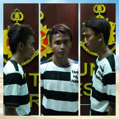 Pelaku curanmor ditahan Polsek Panongan.
