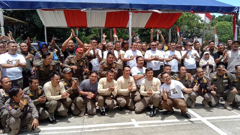 Sat Pol PP Kab Tangerag Gelar Upacara HUT Ke 74