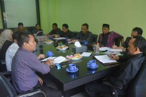 Suasana audiensi KPU Lebak dengan Wakil Bupati Lebak Ade Sumardi.