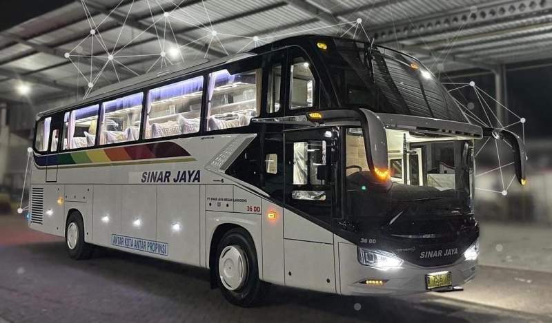Unit bus terbaru dari PO Sinar Jaya yang semakin elegan . (Instagram @tentrembusofficial)