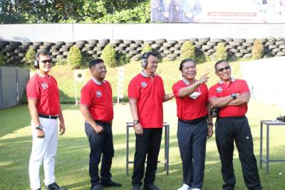Lomba Menembak Antara Polda Banten Dengan Media Dinilai Sukses